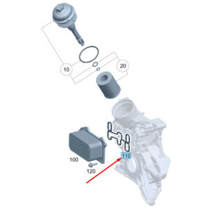 MERCEDES-BENZ E C238 Oil Cooler Elastometic Molded Seal A2641840000 ORIGINAL