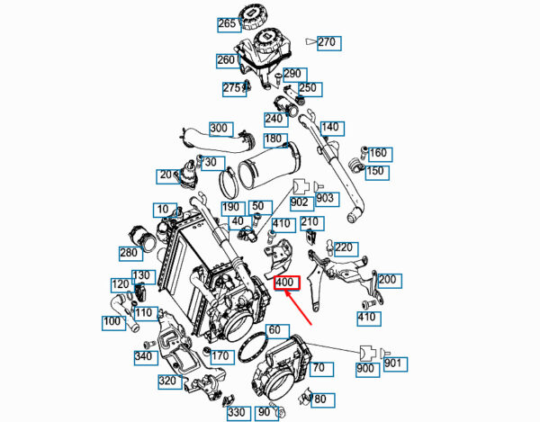 MERCEDES-BENZ C W205 Left Intercooler Bracket A1770900008 ORIGINAL