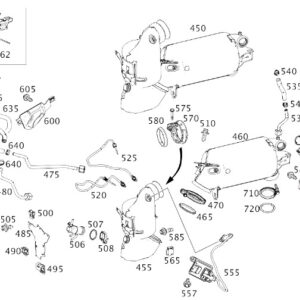 MERCEDES-BENZ S W222 NOX Sensor Bracket A2224915500 ORIGINAL