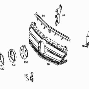 MERCEDES-BENZ B W246 Left Radiator Grille Air Deflection A2468880538 ORIGINAL