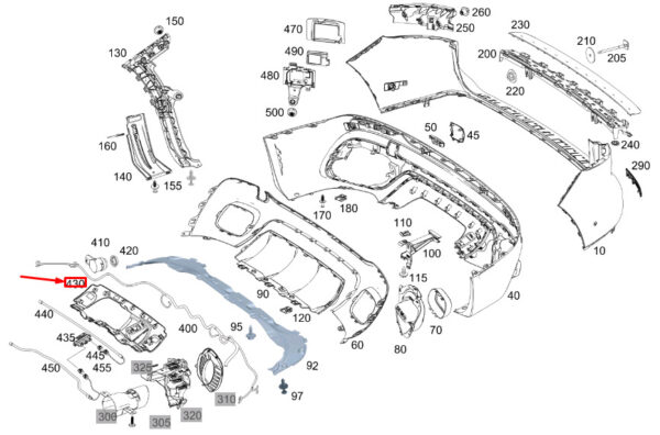 MERCEDES-BENZ GLB X247 Rear Switching Module Holder A2478858401 ORIGINAL