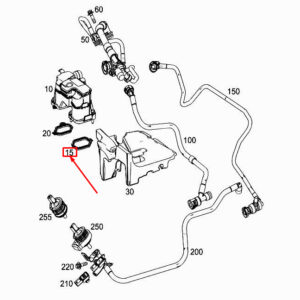 MERCEDES-BENZ CLS C257 Crankcase Ventilation Molded Seal A2560180200 ORIGINAL