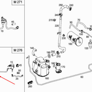 MERCEDES-BENZ SLK R172 Purge Line To Engine A1724700224 ORIGINAL