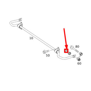 MERCEDES-BENZ CLA C117 Rear Torsion Bar Nut A1409900651 ORIGINAL