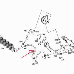 MERCEDES-BENZ E Coupe C207 Power Steering Expansion Hose A2044606524 ORIGINAL