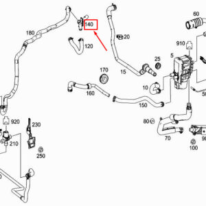 MERCEDES-BENZ GLE W166 Water Line Connection Fitting A1669971859 ORIGINAL