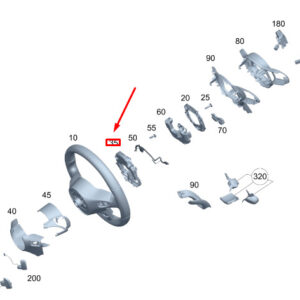 MERCEDES-BENZ GLE W167 Steering Wheel Control Unit A0999001804 ORIGINAL