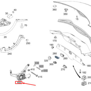 MERCEDES-BENZ E C238 Trunk Lid Drive Unit A2388206200 ORIGINAL
