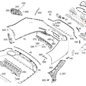 MERCEDES-BENZ CLS C257 Rear Bumper Central Absorber A2578859402 ORIGINAL