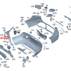 MERCEDES-BENZ EQC Rear Left Bumper Mounting Rail A2938803700 ORIGINAL