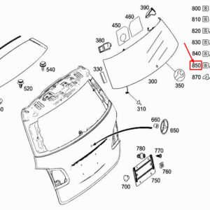 MERCEDES-BENZ B W246 Rear Panel Door Model Plate A2468171315 ORIGINAL