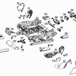 MERCEDES-BENZ GLE W167 Left Seat Height Adjust Cover A1679190100 ORIGINAL