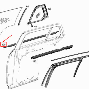 MERCEDES-BENZ C W205 Rear Left Inner Window Sealing Rail A2057303701 ORIGINAL