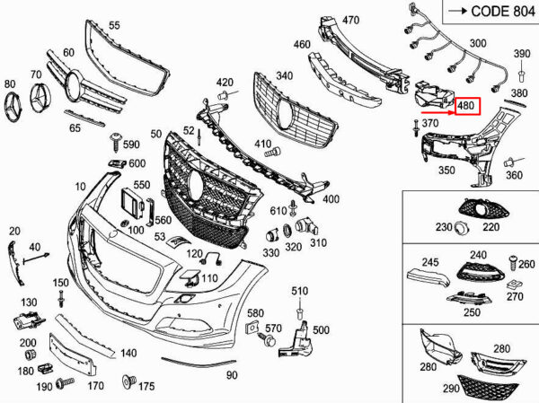 MERCEDES-BENZ CLS C218 Front Left Bumper Impact Absorber A2188851937 ORIGINAL