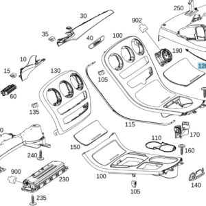 MERCEDES-BENZ C C205 Ashtray Cover A2058101036 ORIGINAL