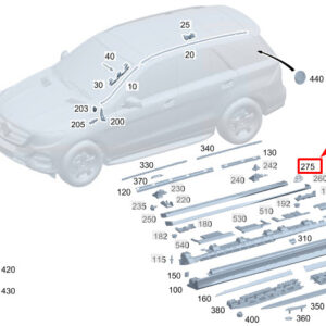 MERCEDES-BENZ GLS X167 Left Sill Symbol Sign A2968171300 ORIGINAL