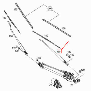 MERCEDES-BENZ CITAN W415 Front Left Wiper Arm A4158240028 ORIGINAL