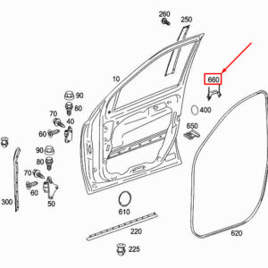 MERCEDES-BENZ R W251 Front Left Door Cover A1647230508 ORIGINAL