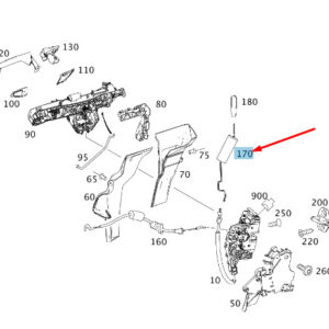 MERCEDES-BENZ E W212 Front Left Door Lock Securing Rod A2127230639 ORIGINAL