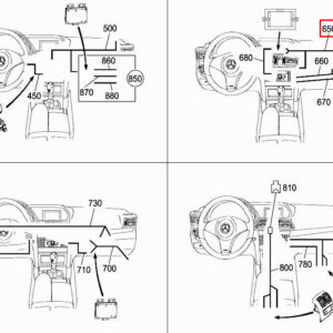 MERCEDES-BENZ E Cabrio A207 Central Display Power Wiring A2074401713 ORIGINAL