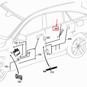 MERCEDES-BENZ CLA C117 Rear Door Wiring Harness A1175407409 ORIGINAL