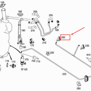 MERCEDES-BENZ R W251 Right Windscreen Nozzle Jet A2518601047 ORIGINAL