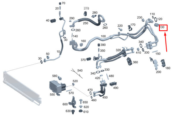 MERCEDES-BENZ EQS V297 A/C Pressure Sensor A0009054720 ORIGINAL