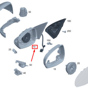 MERCEDES-BENZ C S206 Front Right Side Wing Mirror LHD A2068109404 ORIGINAL