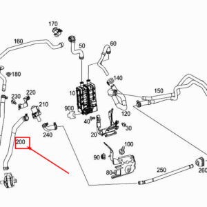 MERCEDES-BENZ GLC X253 Engine Hot Water Hose A2535060035 ORIGINAL