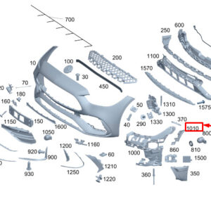 MERCEDES-BENZ C W206 Front Right Bumper Carrier A2068856604 ORIGINAL