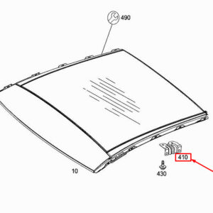 MERCEDES-BENZ C Coupe C205 Right B-Pillar Roof Bracket A2057870542 ORIGINAL