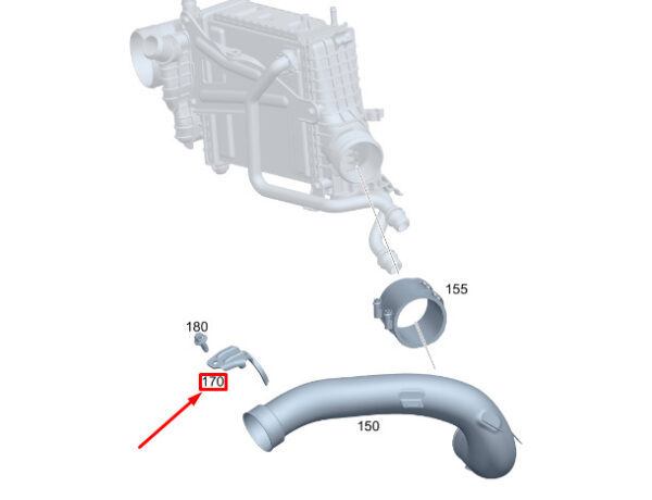 MERCEDES-BENZ GLA H247 AMG Charge Air Line Bracket A2600110700 ORIGINAL