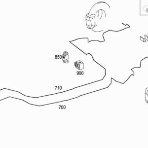 MERCEDES-BENZ R W251 Rear Axle Brake Hose A2514200648 ORIGINAL