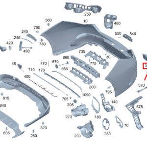 MERCEDES-BENZ CLA C118 Rear Left Outer Bumper Absorber A1188854104 ORIGINAL