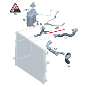 MERCEDES-BENZ C S206 Engine Coolant Filling Hose A2065010101 ORIGINAL