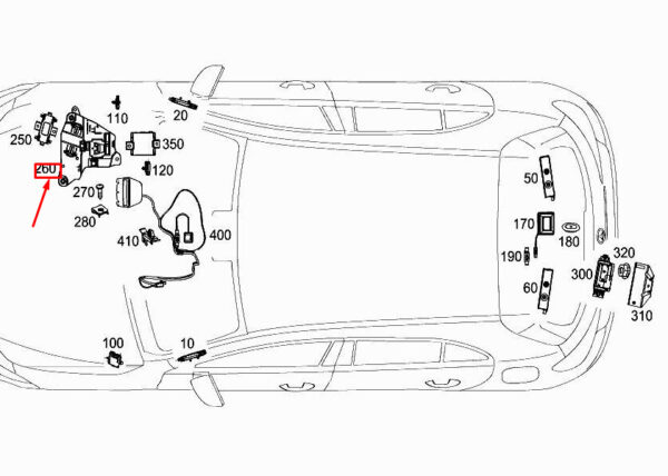 MERCEDES-BENZ A W177 Antenna Splitter Bracket A2475457700 ORIGINAL