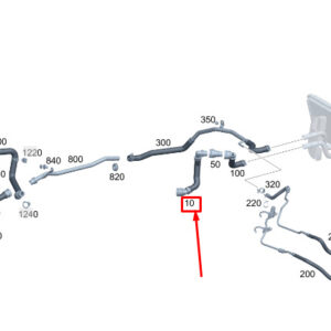 MERCEDES-BENZ S W223 Engine To Connecting Point Hose A2238309101 ORIGINAL
