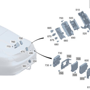 MERCEDES-BENZ GLE W167 Sound System Adapter Bracket A1675450401 ORIGINAL