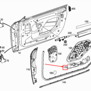 MERCEDES-BENZ SL R231 Front Left Door Reinforcement A2317270700 ORIGINAL