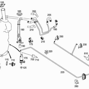 MERCEDES-BENZ R W251 Left Windscreen Nozzle Jet A2518600947 ORIGINAL