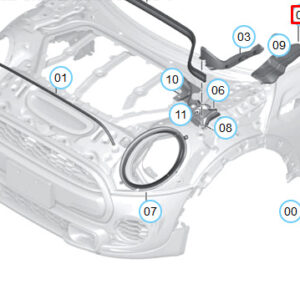 MINI Cooper Clubman F54 Front Left Wheel Arch Seal 51767381977 ORIGINAL