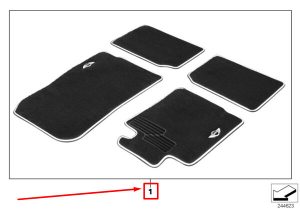 MINI COUNTRYMAN R60 Floor Mat Set 51472182710 2182710 ORIGINAL