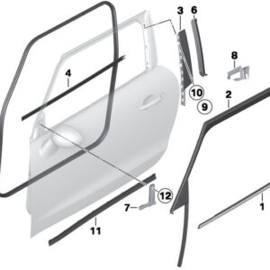 MINI PACEMAN R61 Front Door Weatherstrip 51339812034 9812034 ORIGINAL