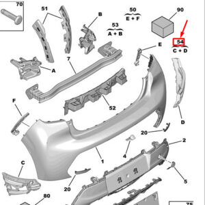 PEUGEOT 208 MK2 P21 Rear Bumper Fix Strengthener 1673735480 ORIGINAL