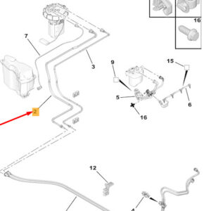 PEUGEOT 208 MK1 A9 Fuel Feed Pipe 1507C5 ORIGINAL