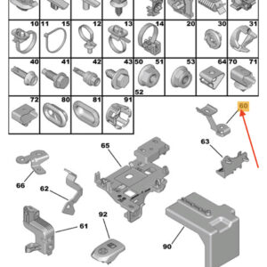 PEUGEOT 2008 Console Support Angle Bracket 9806031980 ORIGINAL