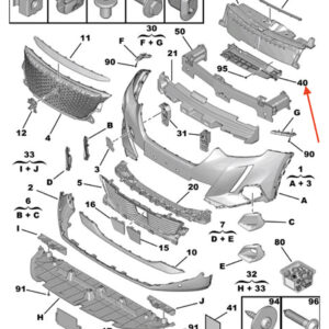 PEUGEOT 2008 Front Bumper Bulkhead 98263587ZD ORIGINAL