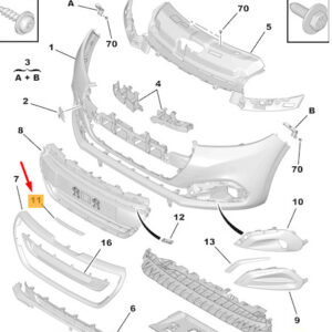 PEUGEOT 208 MK1 A9 Front Badge 1613497880 ORIGINAL