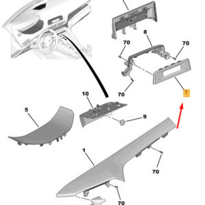 PEUGEOT 3008 MK2 Multifunction Screen Panel 98389177XU ORIGINAL