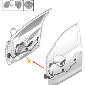 PEUGEOT 208 MK1 A9 Front Right Door Harness RHD 9817813580 ORIGINAL